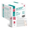 Zoro Select Disposable Gloves, Vinyl Synthetic, 4 mil, Latex-Free, Powder-Free, Clear, S, 10 boxes of 100 VinylSB